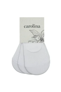 Fashion Carolina No Show Socks Set of 3 White