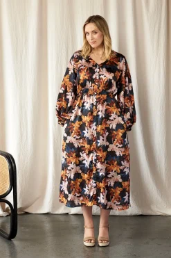 Best Carolina Cassia Leaf Print Dress