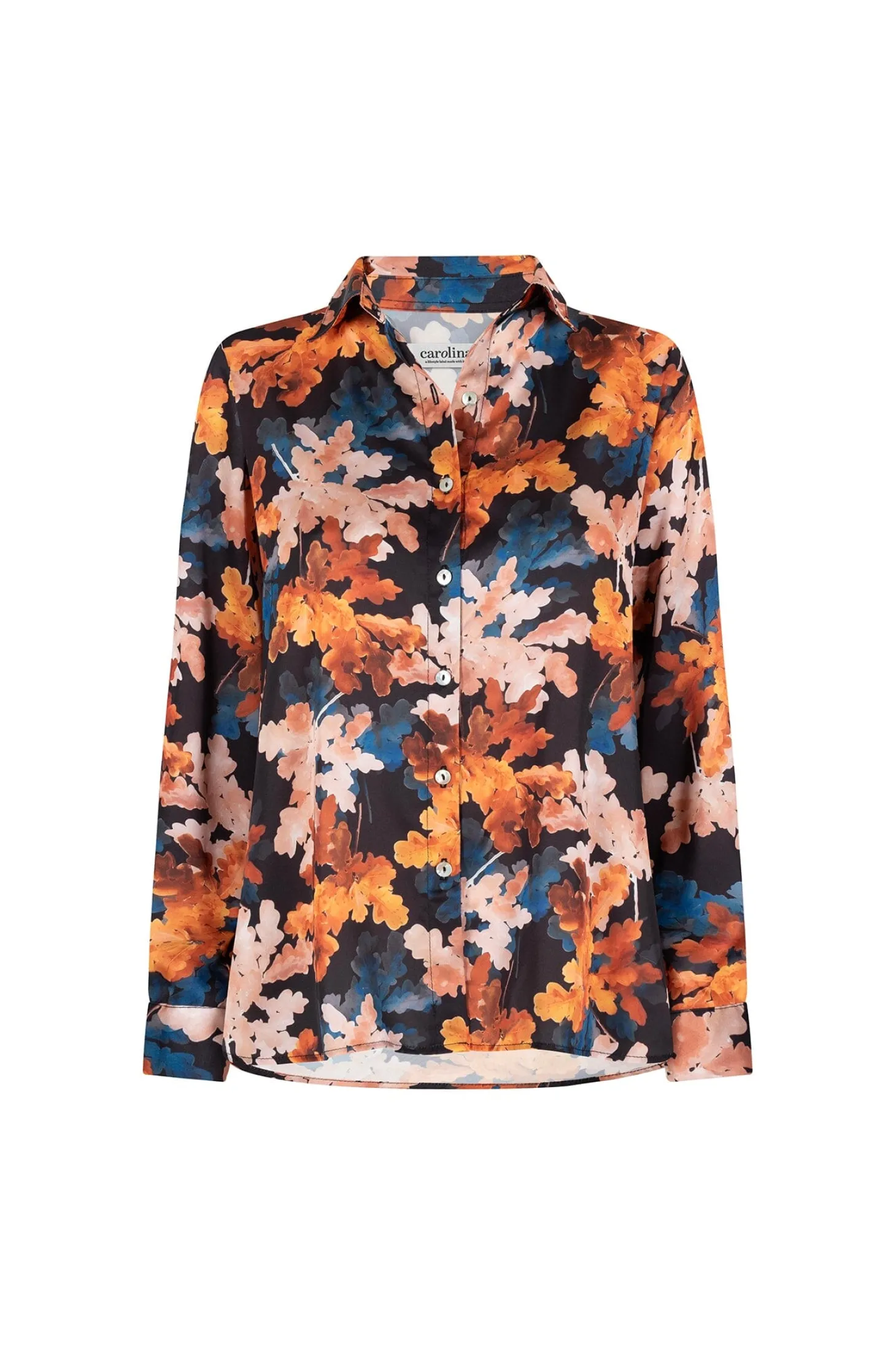 Cheap Carolina Cassia Print Long Sleeve Collared Shirt