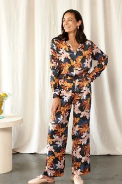 Cheap Carolina Cassia Print Long Sleeve Collared Shirt