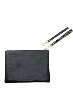 Sale Carolina Cassie Clutch Black Soft Leather