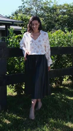 Clearance Carolina Celeste Long Sleeve Top White