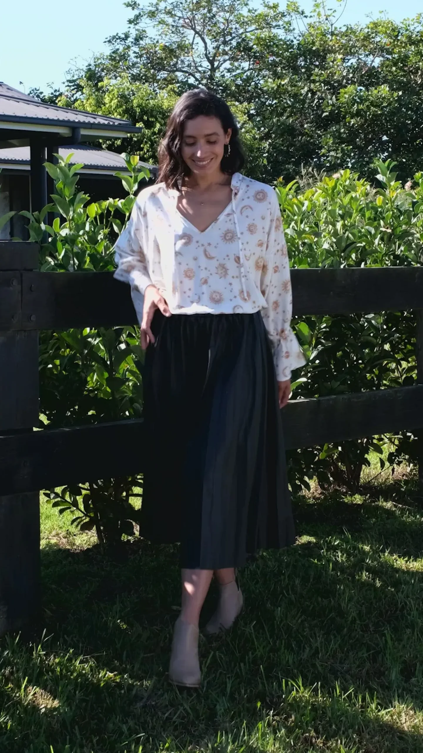 Clearance Carolina Celeste Long Sleeve Top White