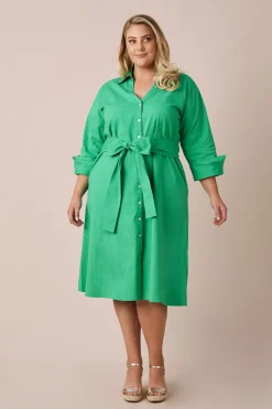Fashion Carolina Celia Dress Green