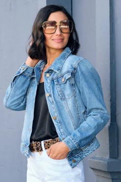 Shop Carolina Chelsey Denim Jacket Blue