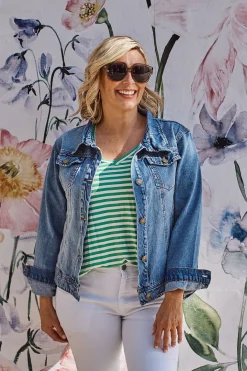 Shop Carolina Chelsey Denim Jacket Blue