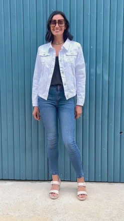 Fashion Carolina Chelsey Denim Jacket White