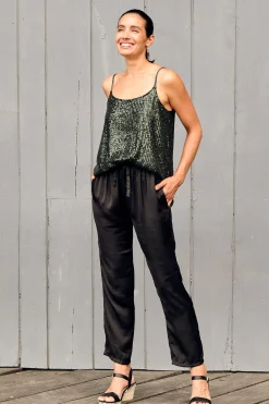 Best Sale Carolina Christie Ana Sleeveless Top Forest Green