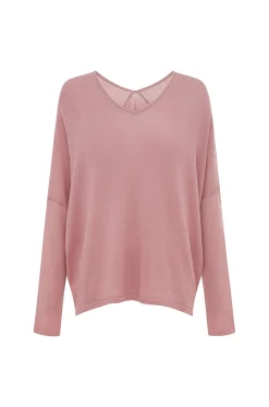Cheap Carolina Christina Fine Knit Jumper Rose