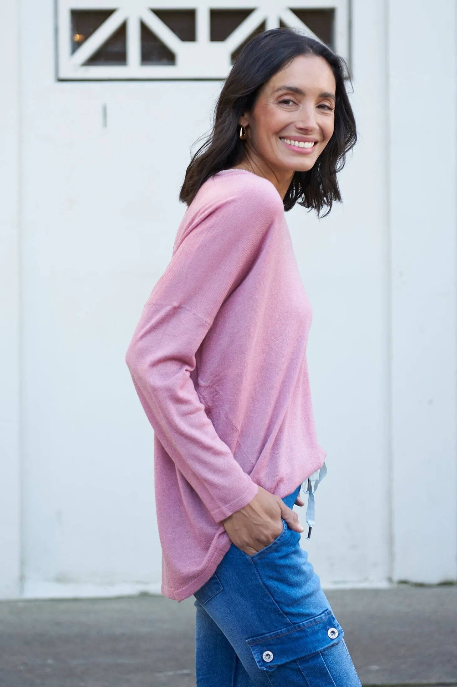 Fashion Carolina Christina Fine Knit Jumper Musk