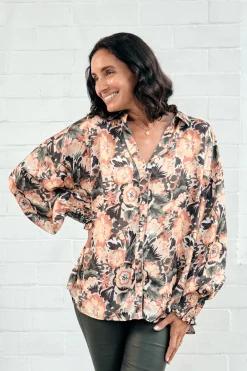 Online Carolina Claudia Collared Long Sleeve Top