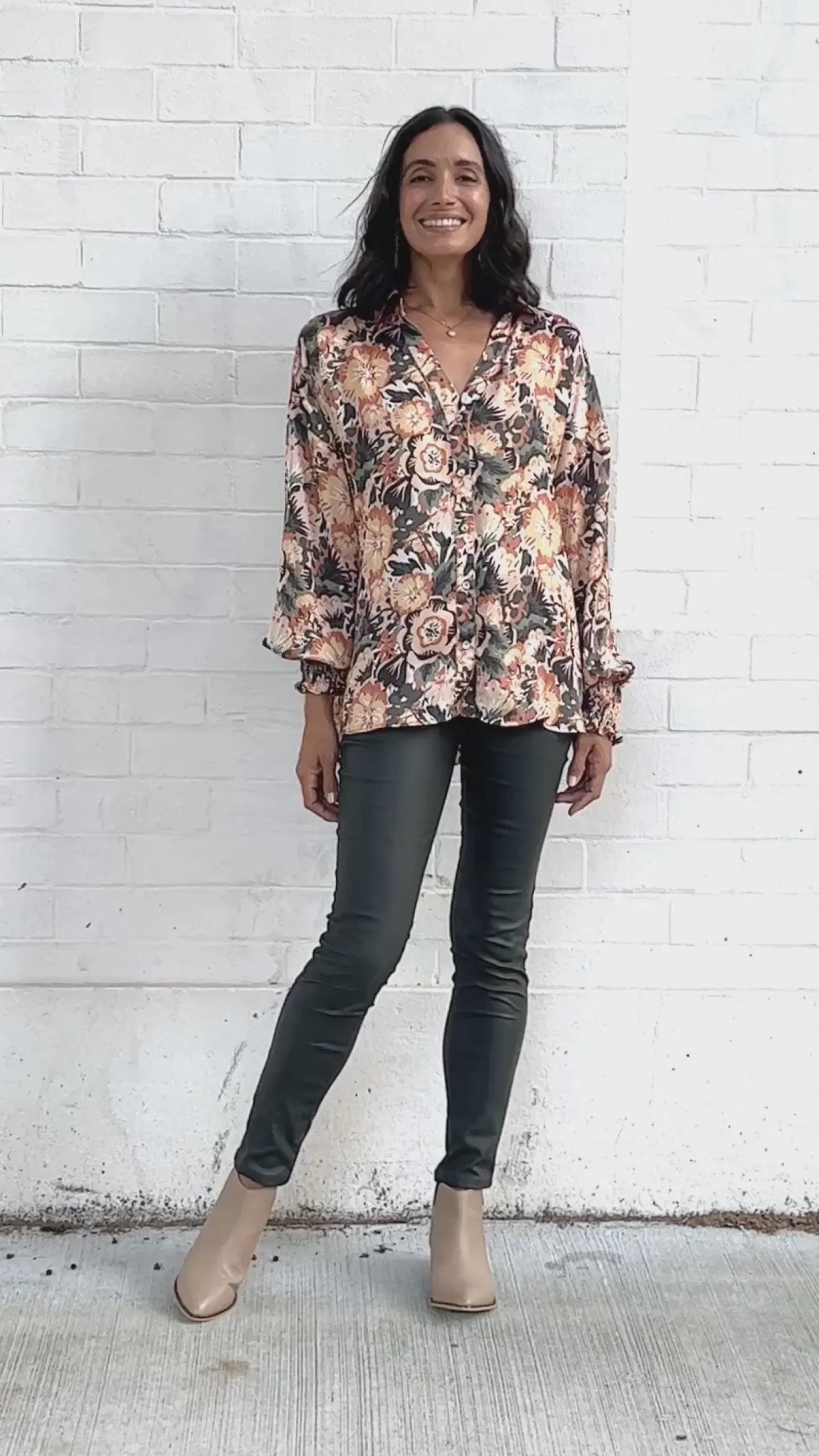 Online Carolina Claudia Collared Long Sleeve Top