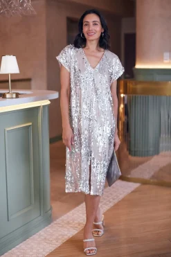 Fashion Carolina Coco Midi Dress Champagne