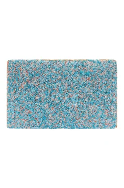 Best Sale Carolina Cora Sequinned Clutch Bag Turquoise