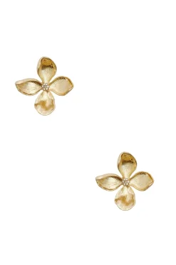 Best Sale Carolina Danna Floral Earrings Gold