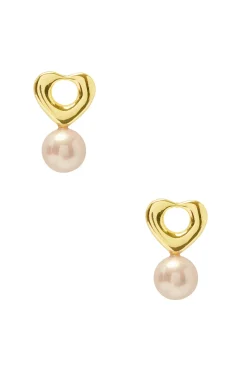 Outlet Carolina Dayana Love Pearl Earrings Blush