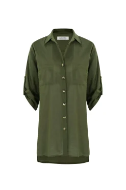 Cheap Carolina Denver Dress Shirt Olive