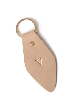 Hot Carolina Diamond Leather Keyring Nude