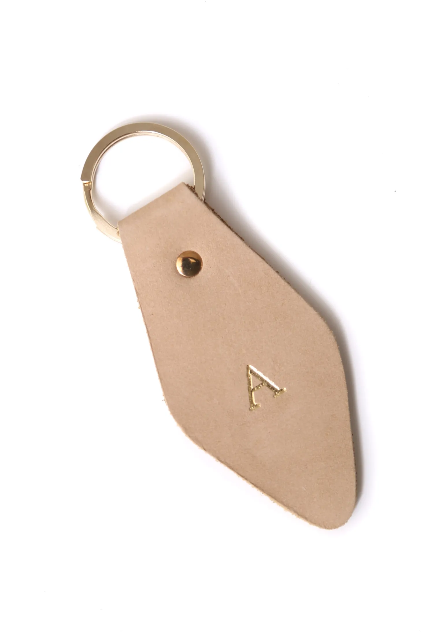 Hot Carolina Diamond Leather Keyring Nude