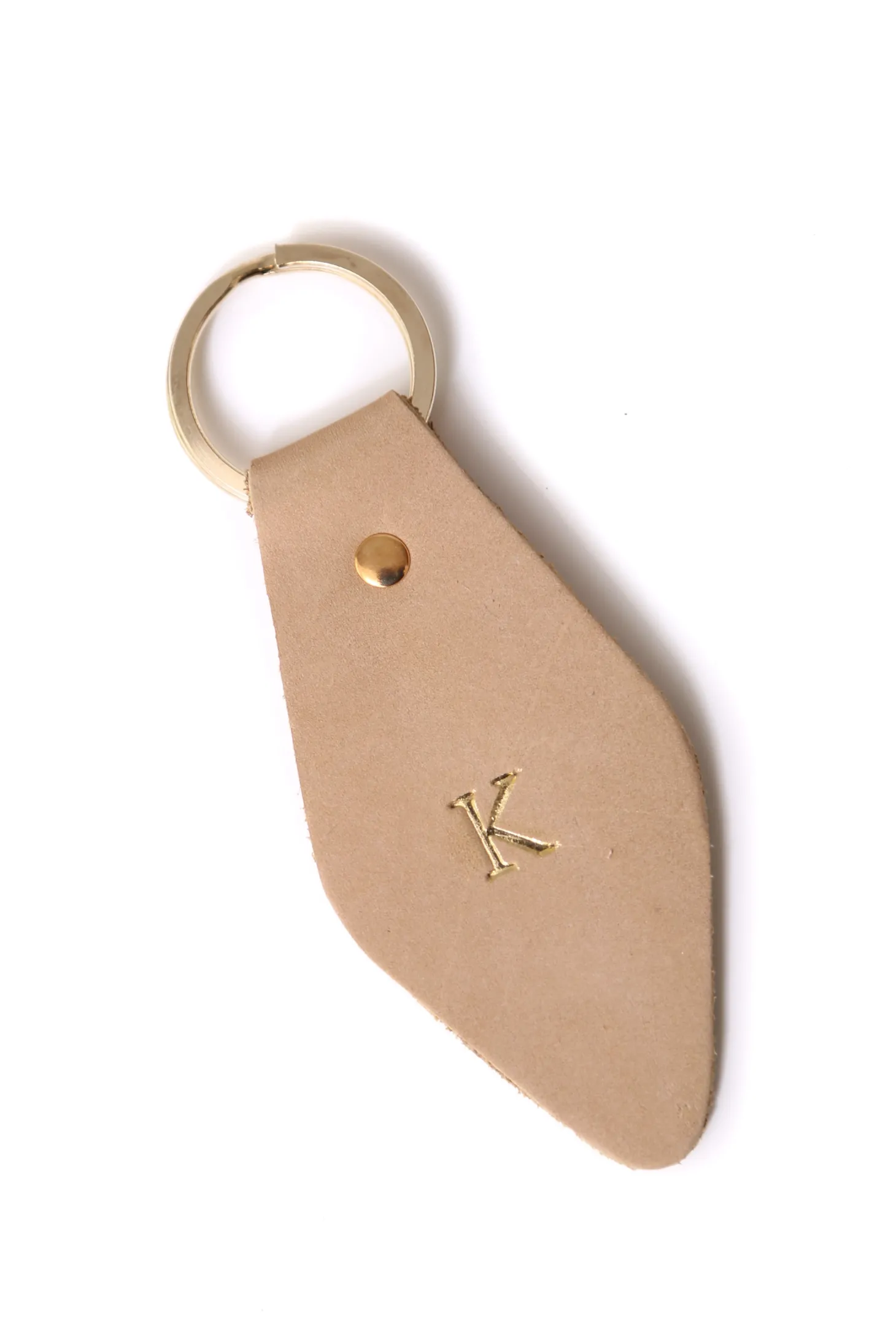 Hot Carolina Diamond Leather Keyring Nude