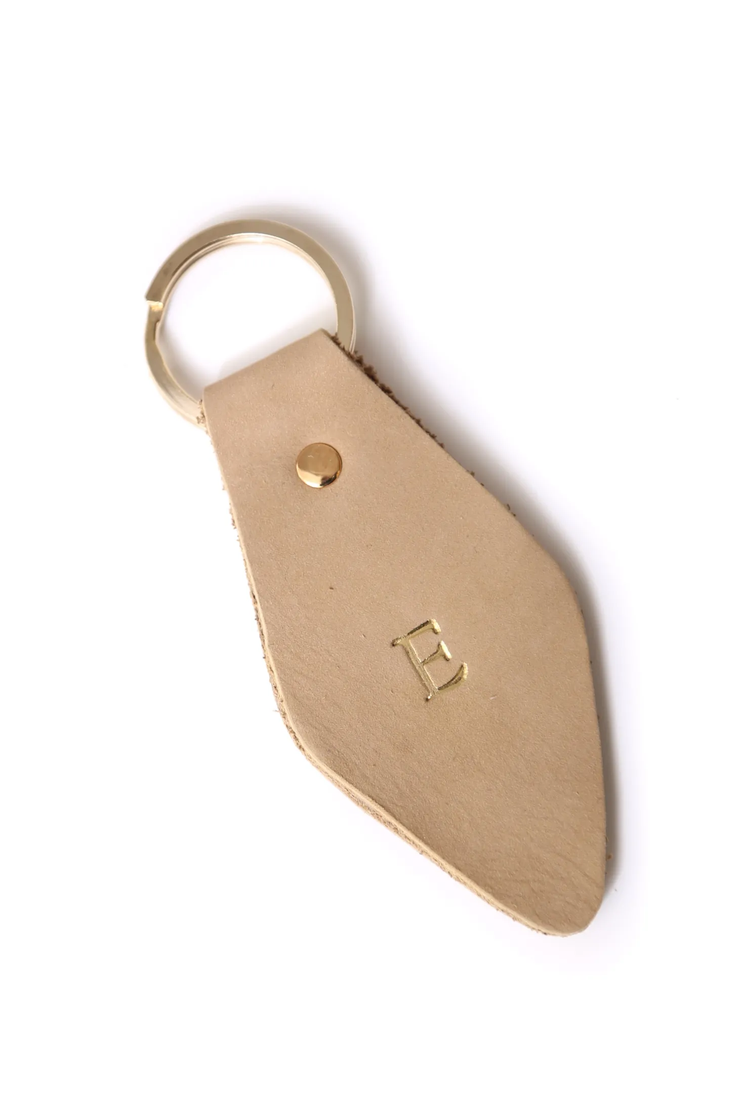 Hot Carolina Diamond Leather Keyring Nude