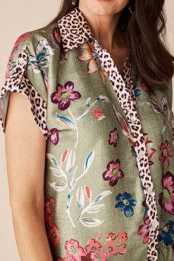 Cheap Carolina Eden Print Top-Pre Order