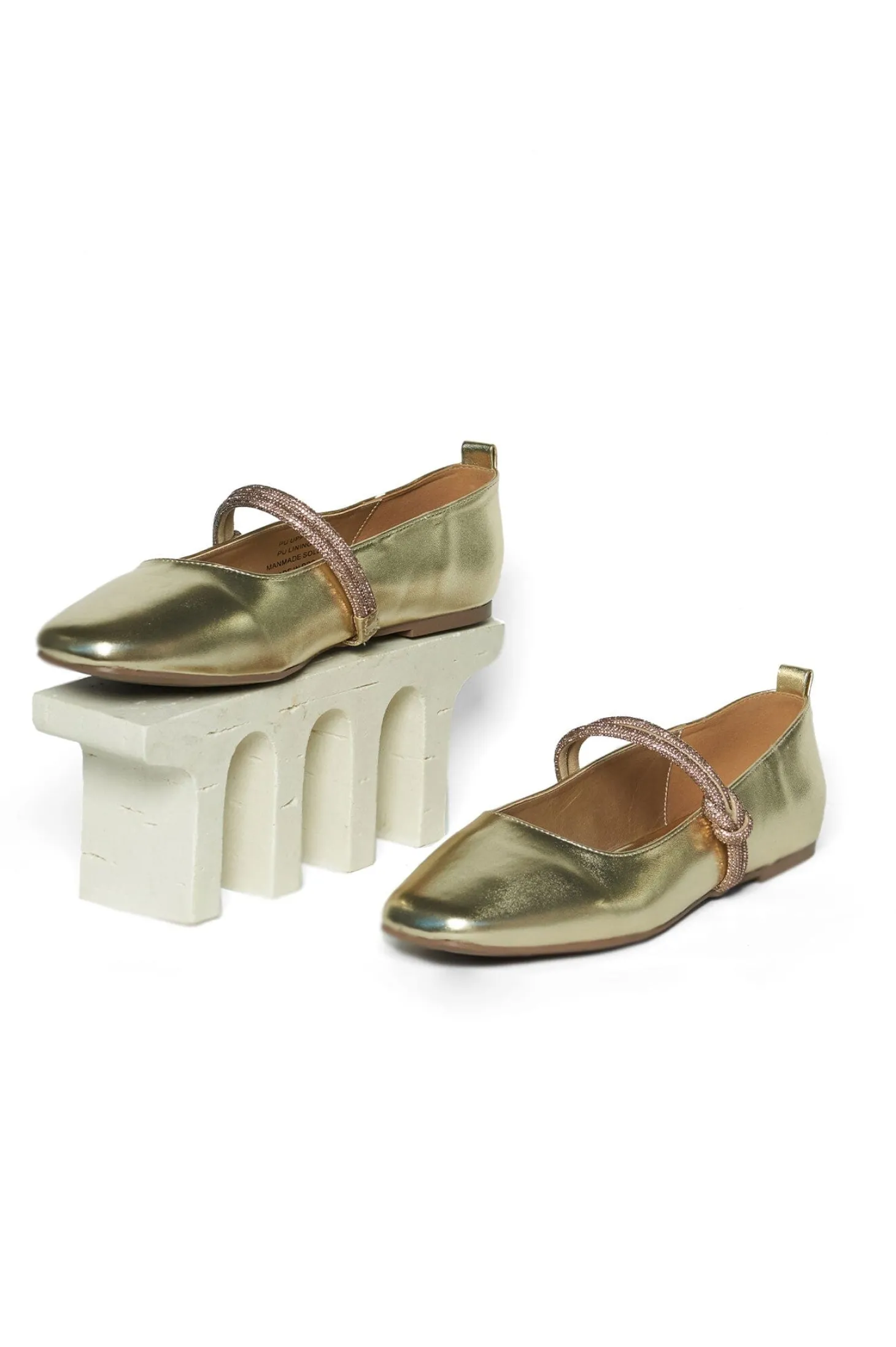Shop Carolina Elara Ballet Flats Gold