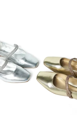 Shop Carolina Elara Ballet Flats Gold