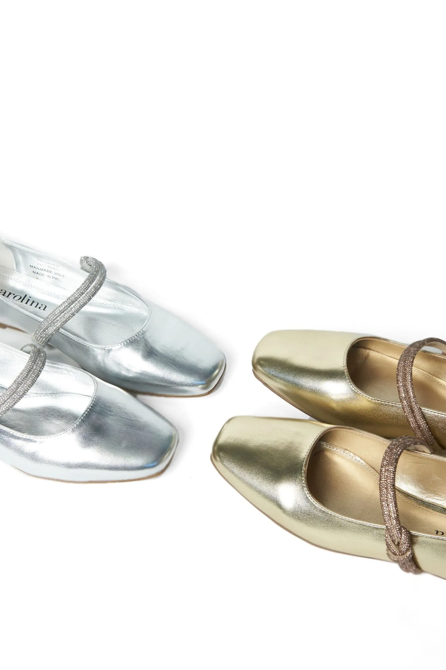 Shop Carolina Elara Ballet Flats Gold