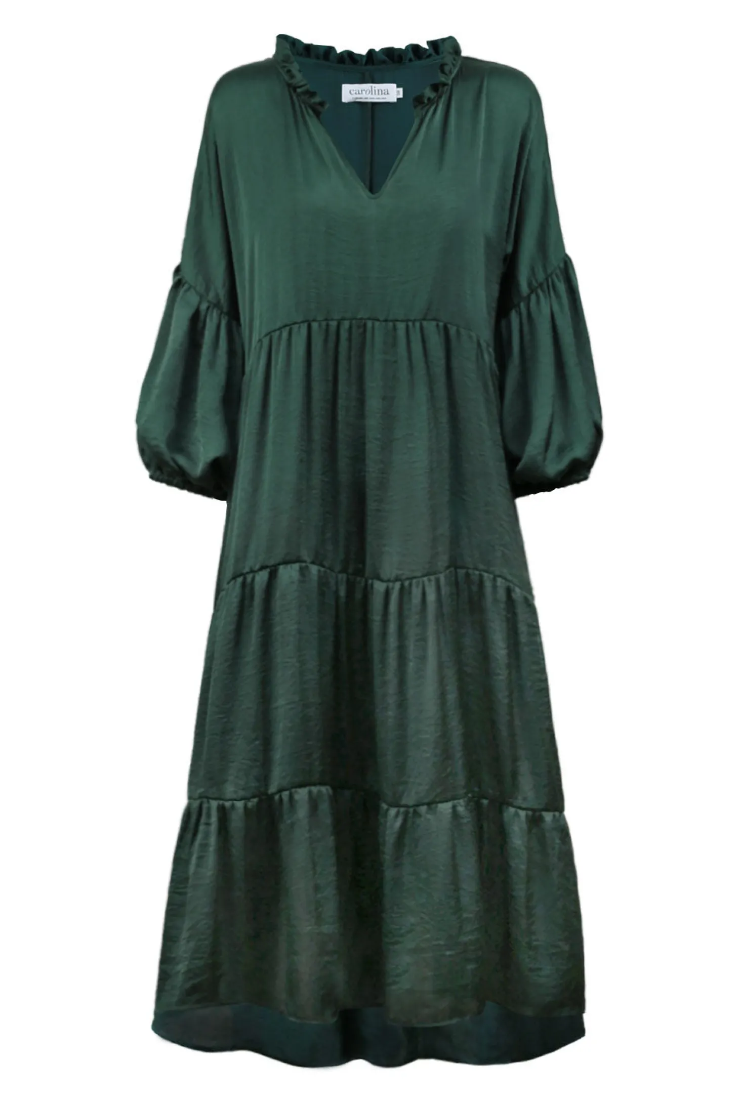 Clearance Carolina Elianna Dress Forest Green
