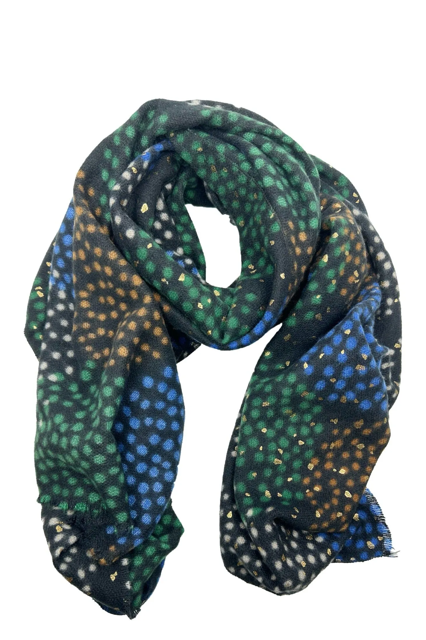 Discount Carolina Elodie Spotted Scarf Multicolour with Gold
