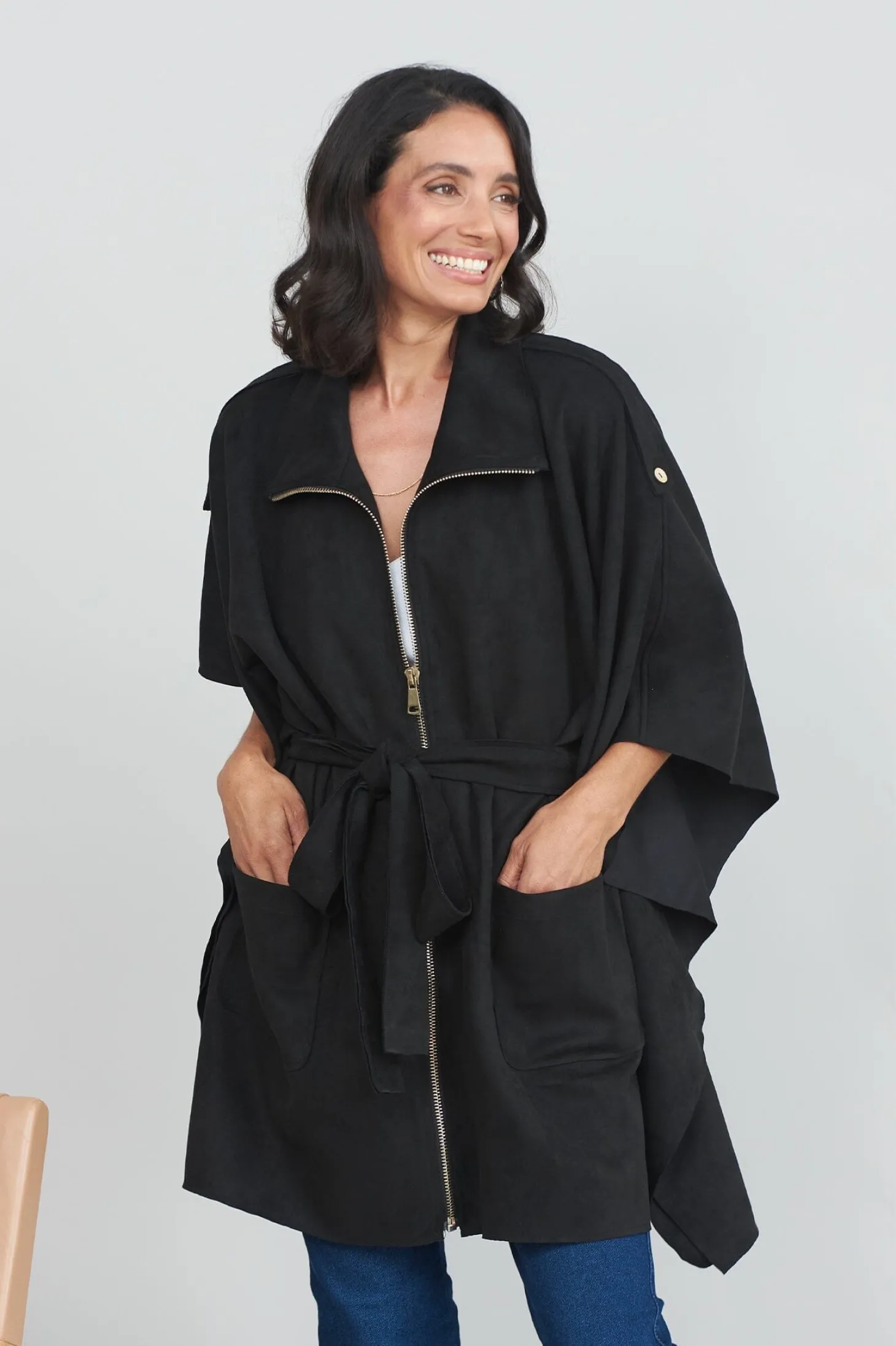 Cheap Carolina Emily Cape Black