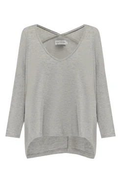 Outlet Carolina Erica Essential Long Sleeve Top Grey