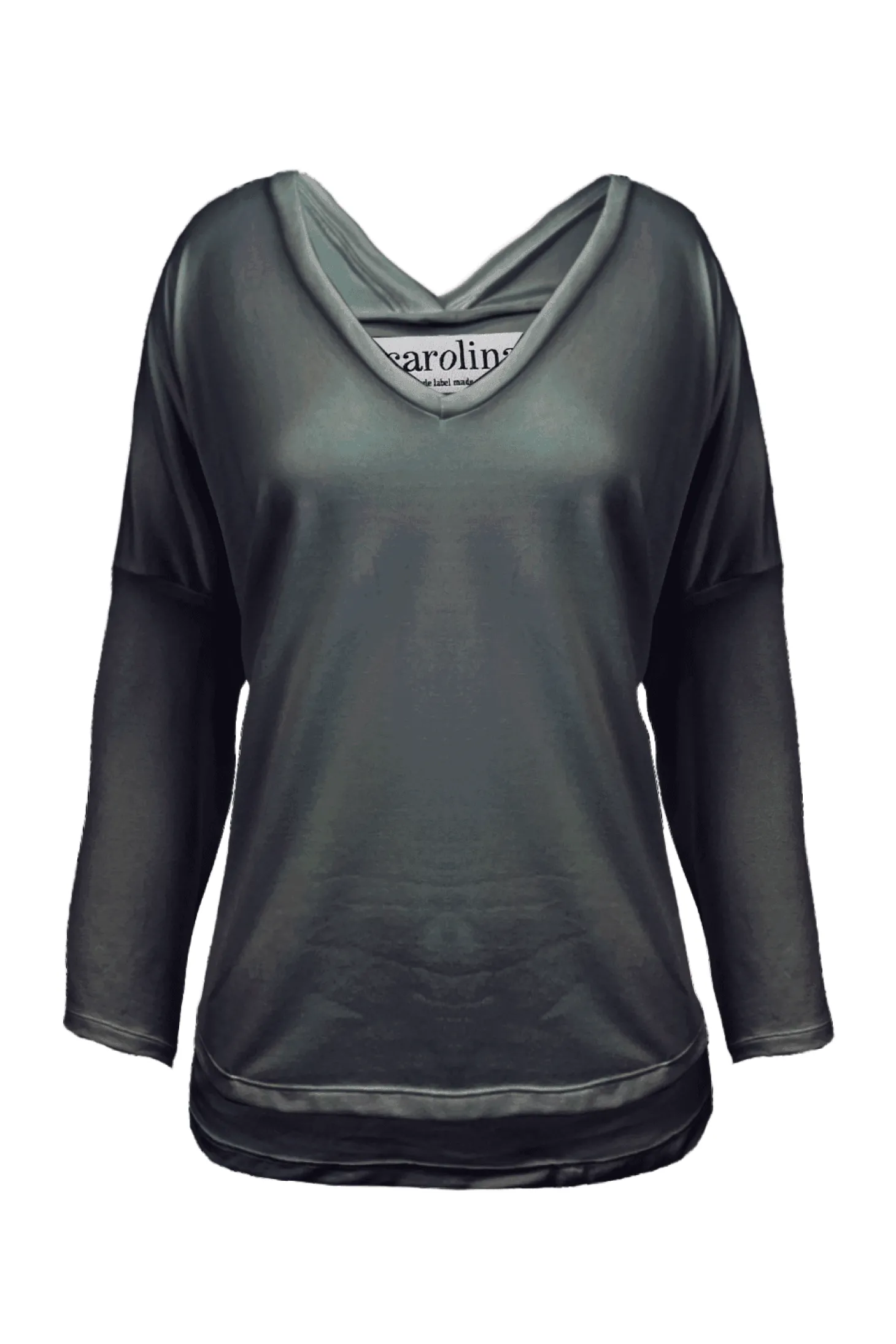 Cheap Carolina Erica Essential Long Sleeve Top Charcoal