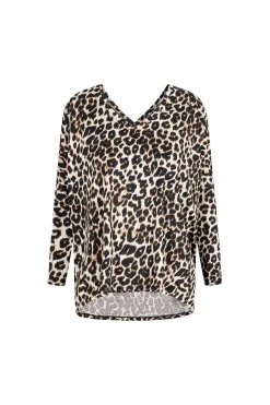 Cheap Carolina Erica Essential Long Sleeve Top Animal Print