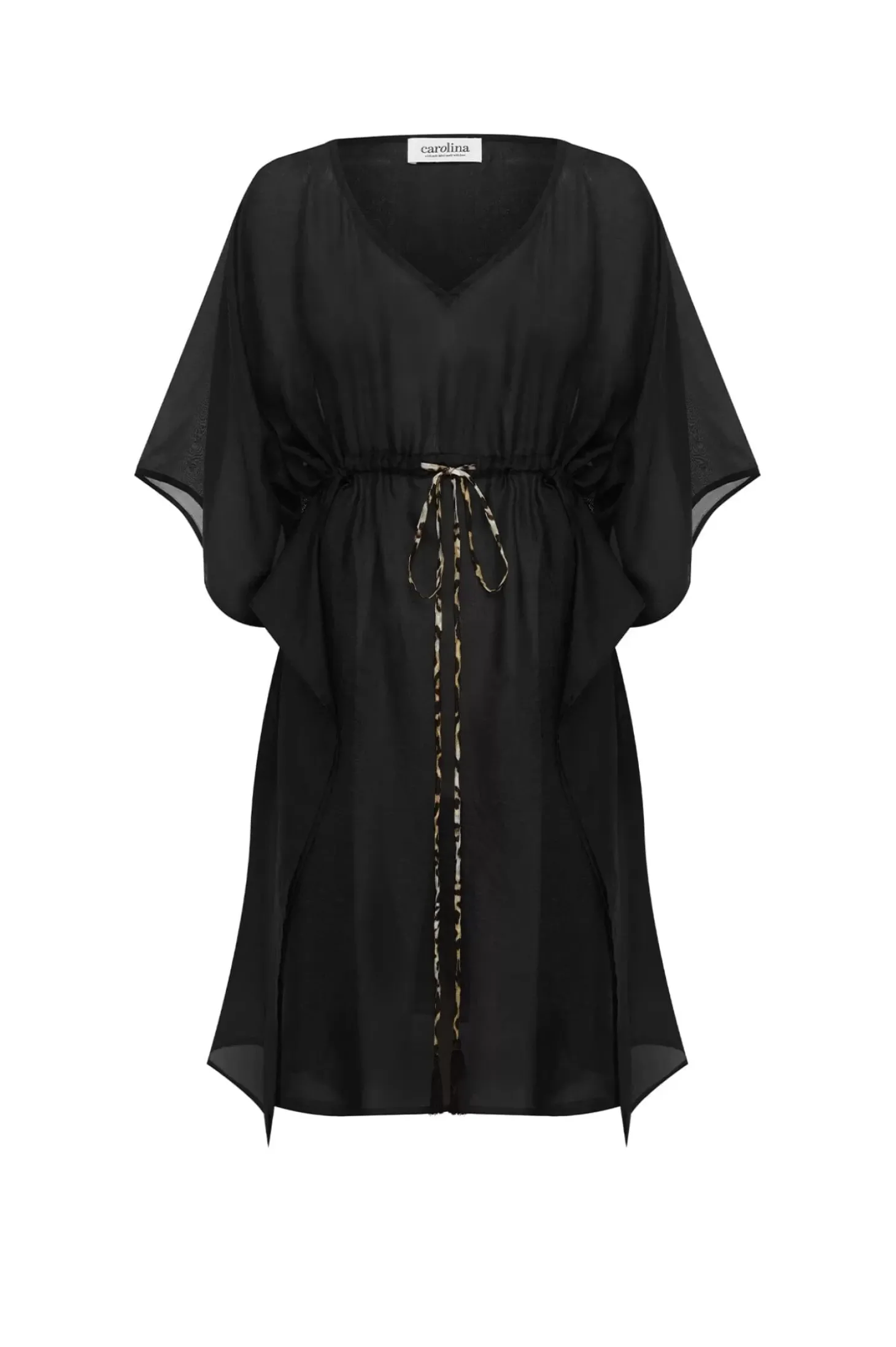 Outlet Carolina Esmé Silk Kaftan Black-Pre Order