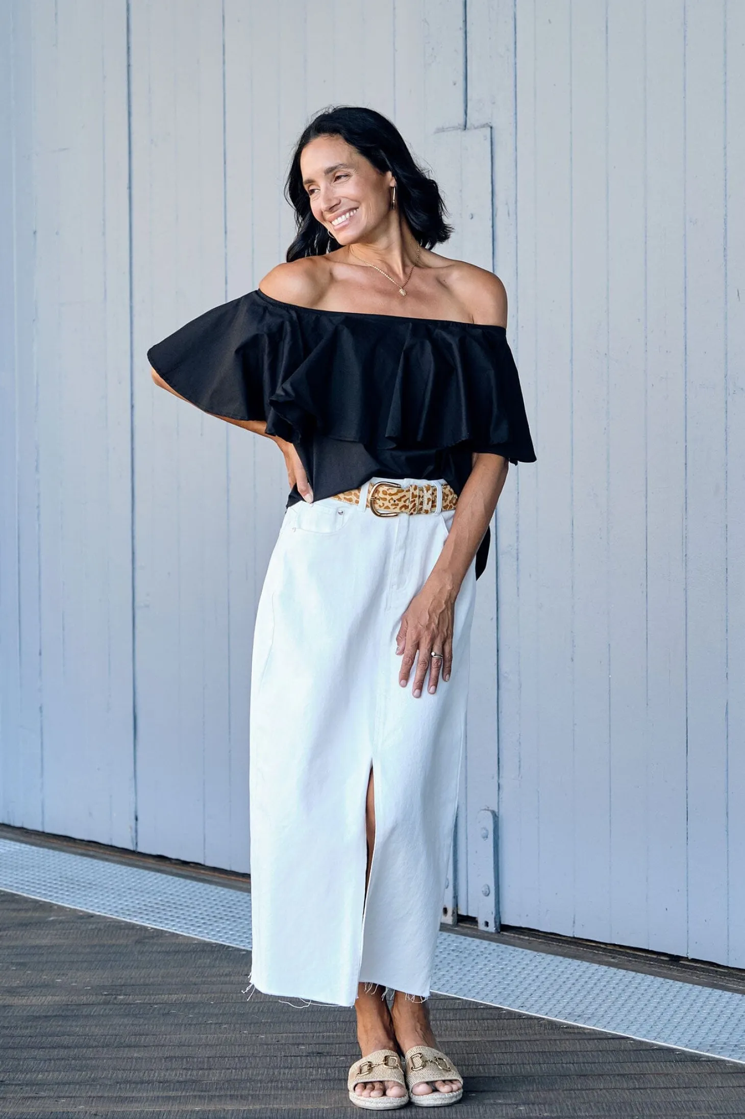 Best Sale Carolina Eva Off Shoulder Top Black