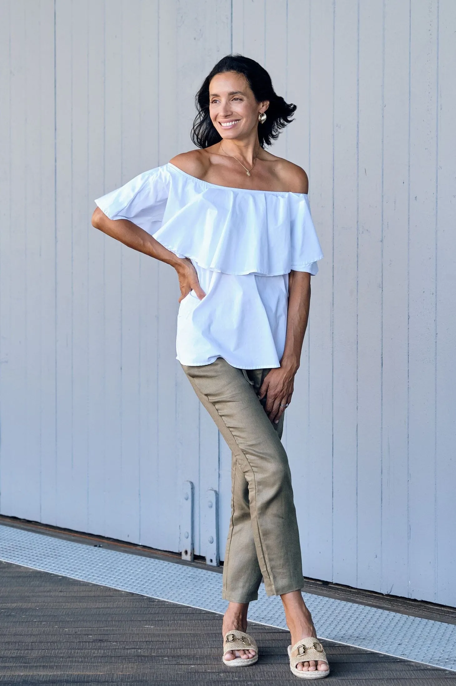 Best Carolina Eva Off Shoulder Top White