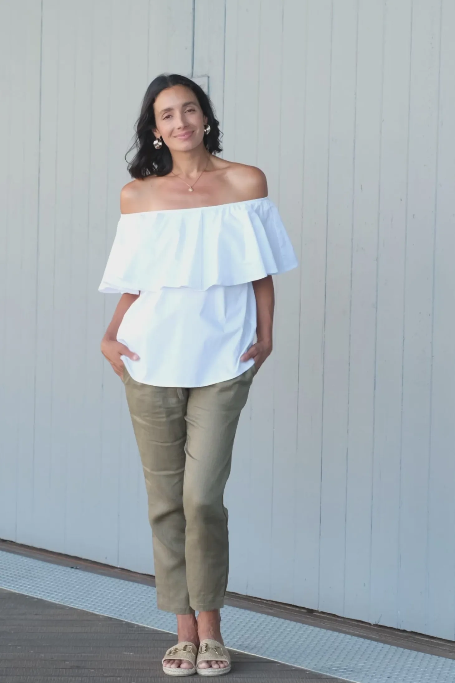 Best Carolina Eva Off Shoulder Top White
