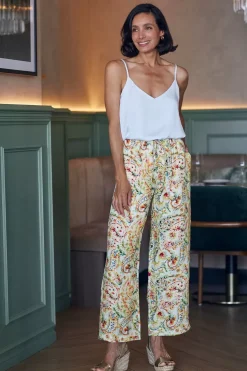 Sale Carolina Everleigh Floral Linen Pants