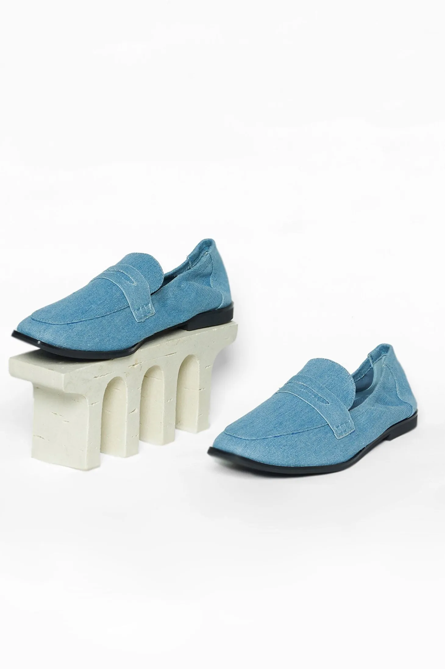 Outlet Carolina Fiora Loafers Denim