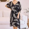 Discount Carolina Frances Feather Kaftan Black