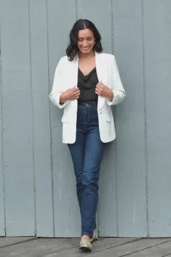 Shop Carolina Gabrielle Blazer Cream