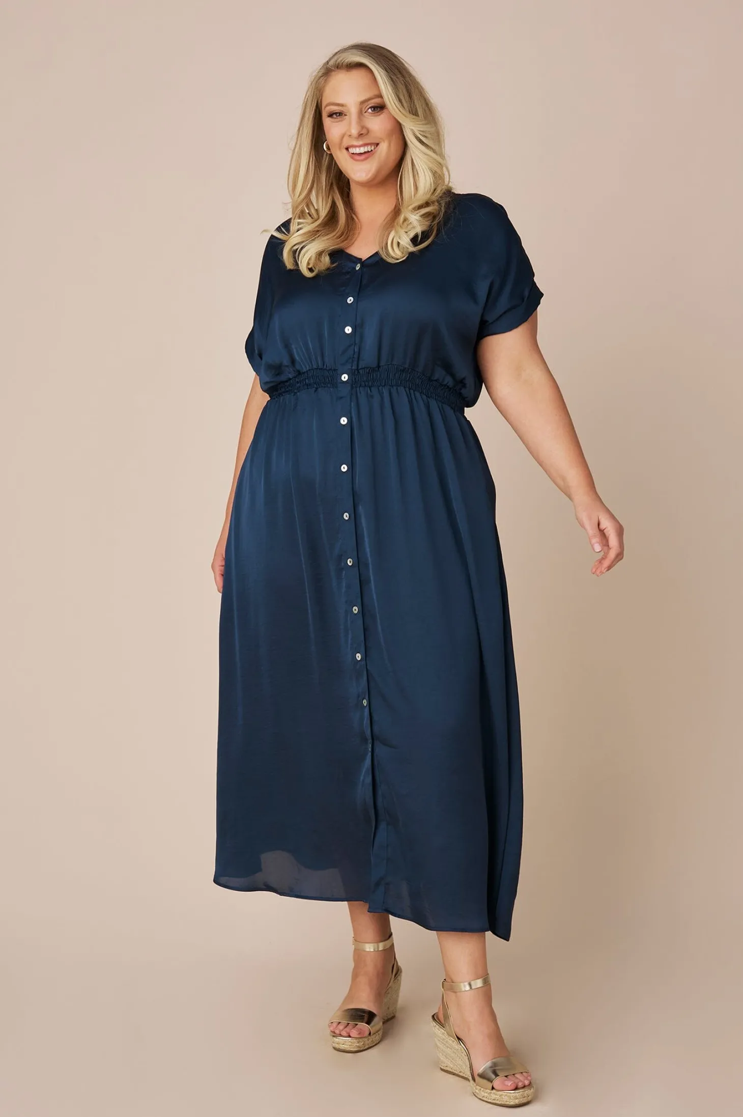 Shop Carolina Georgina Dress Navy