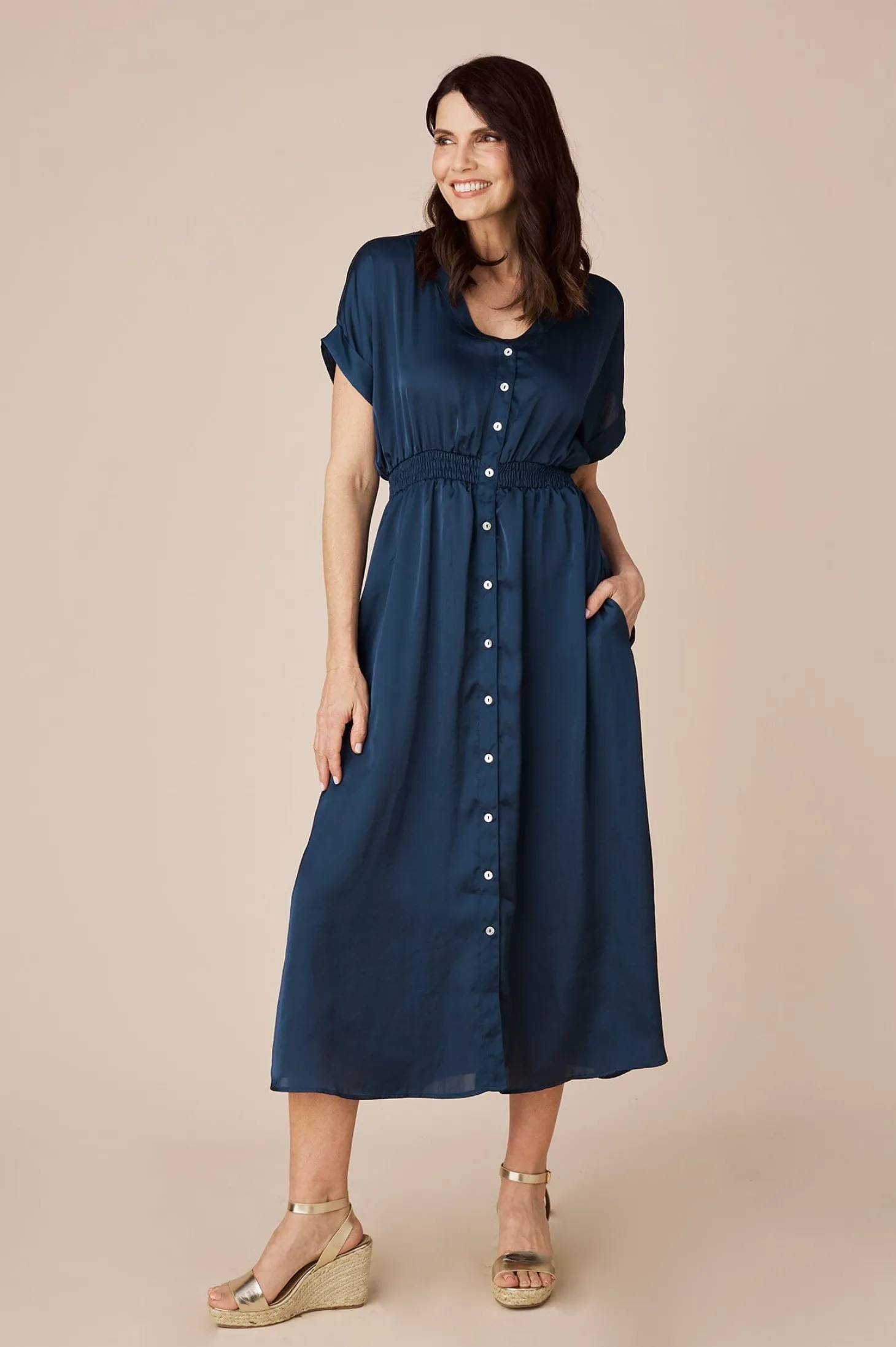 Shop Carolina Georgina Dress Navy