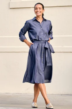 Best Sale Carolina Hadley Long Sleeve Tencel Dress