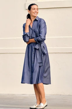 Best Sale Carolina Hadley Long Sleeve Tencel Dress