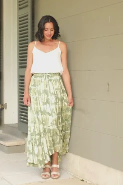Flash Sale Carolina Halina Skirt in Aloe