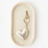 Clearance Carolina Heart Keyring Soft Leather Gold