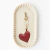 New Carolina Heart Keyring Soft Leather Red